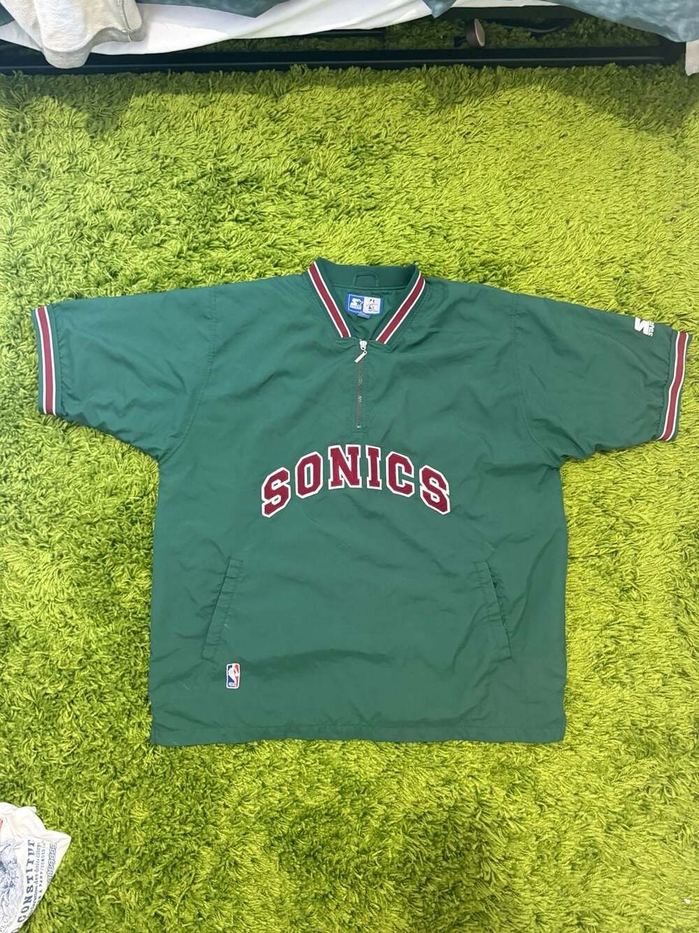 Starter Seattle SuperSonics Short Sleeve Pullover Jacket